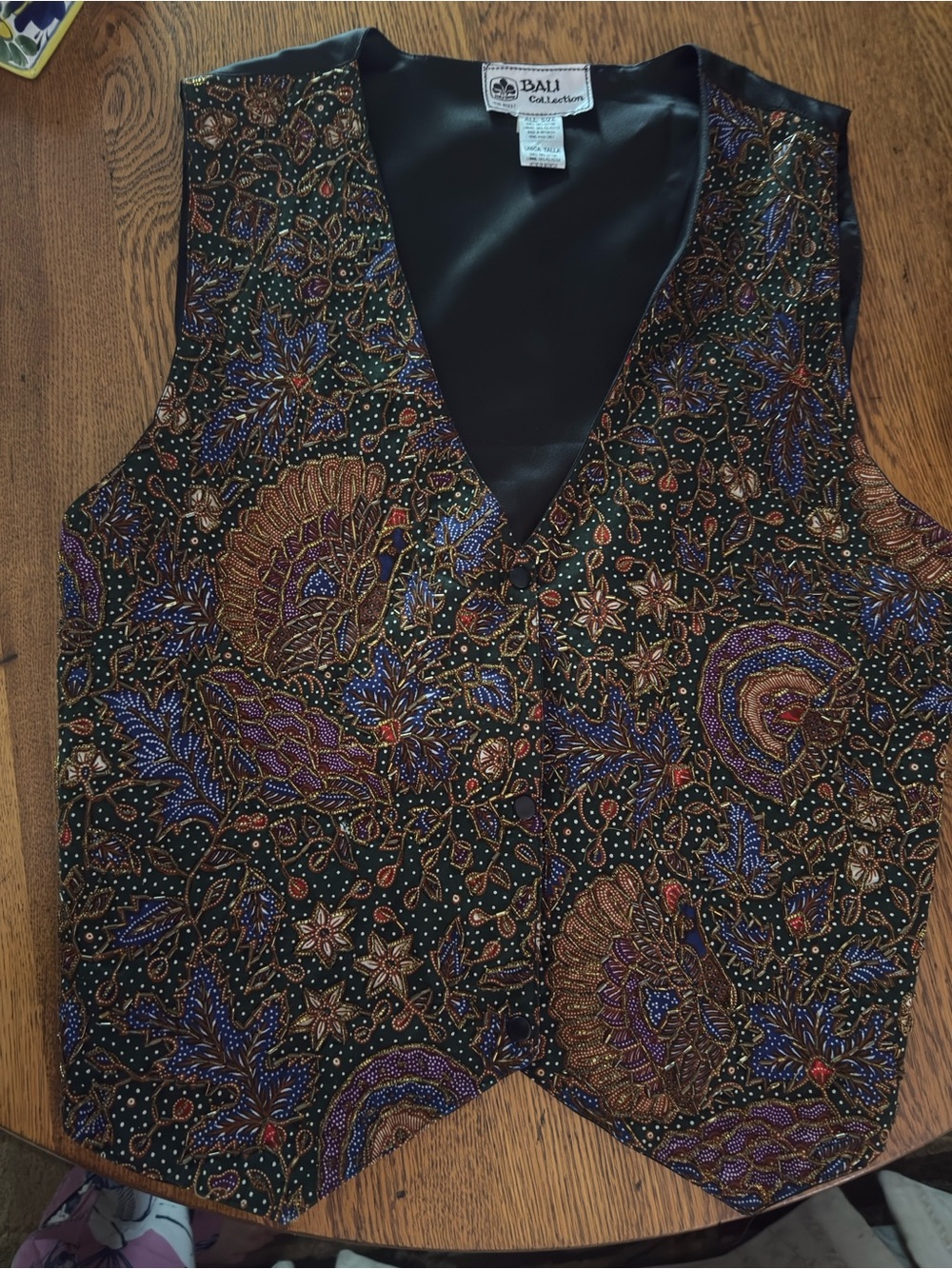 Bali Multicolor Paisley Beaded Vest